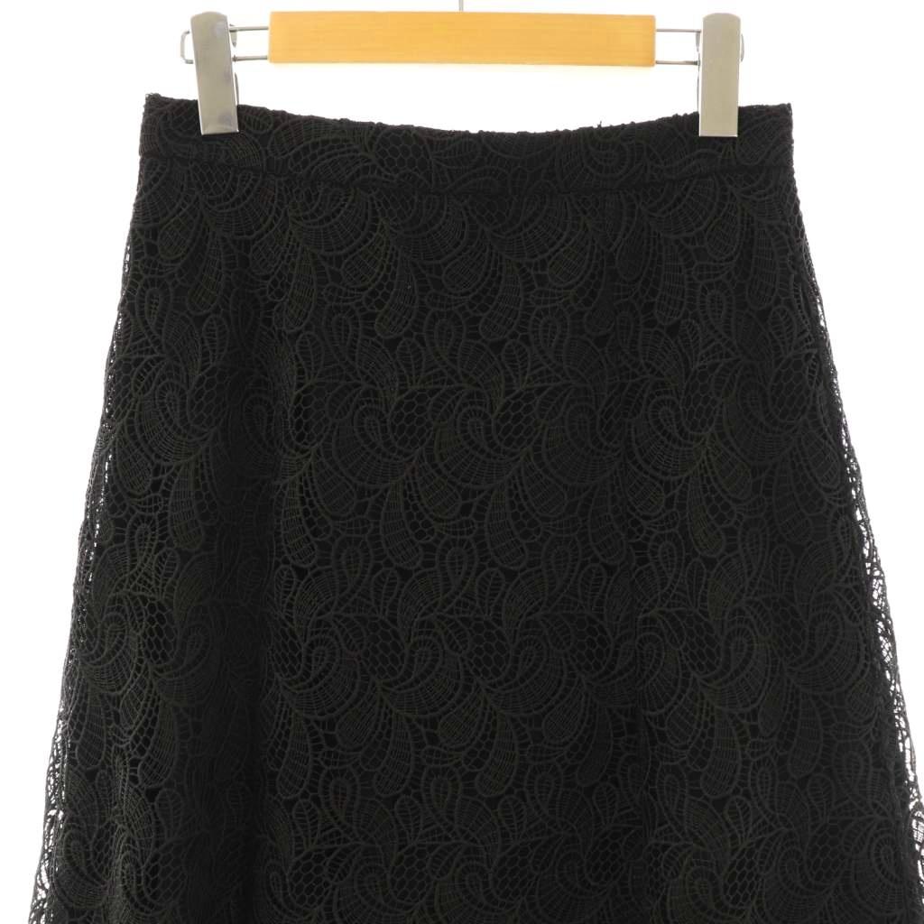 ANAYI リーフボーダーレースセミフレア スカート 【公式通販】