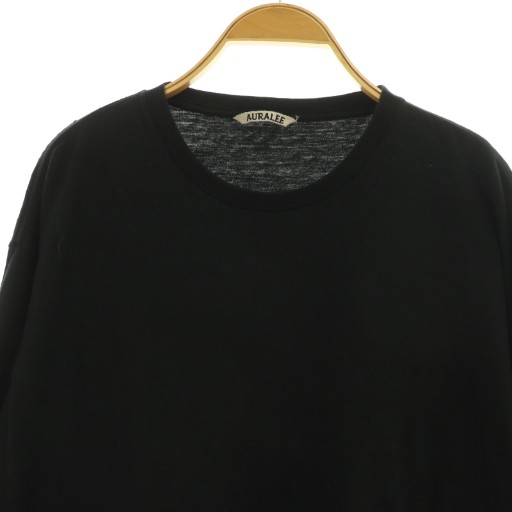 オーラリー AURALEE 五分袖Tシャツ カットソー オーバーサイズ クルー 