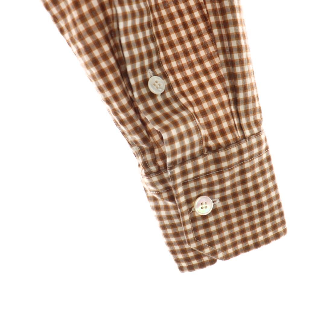 ブラミンク BLAMINK コットンチェックレギュラーシャツ 長袖 36