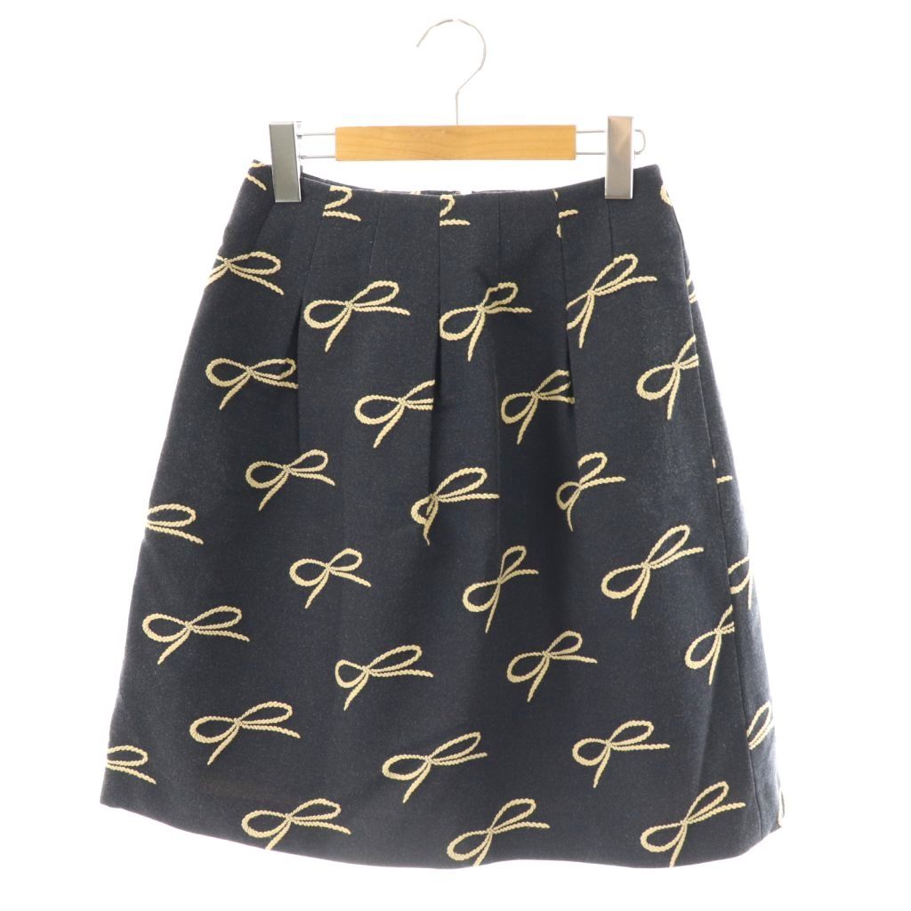 エムズグレイシー⭐️香水瓶柄が可愛いスカート（40）新品タグ付き 香水瓶モチーフ柄タックスカート | msgracy