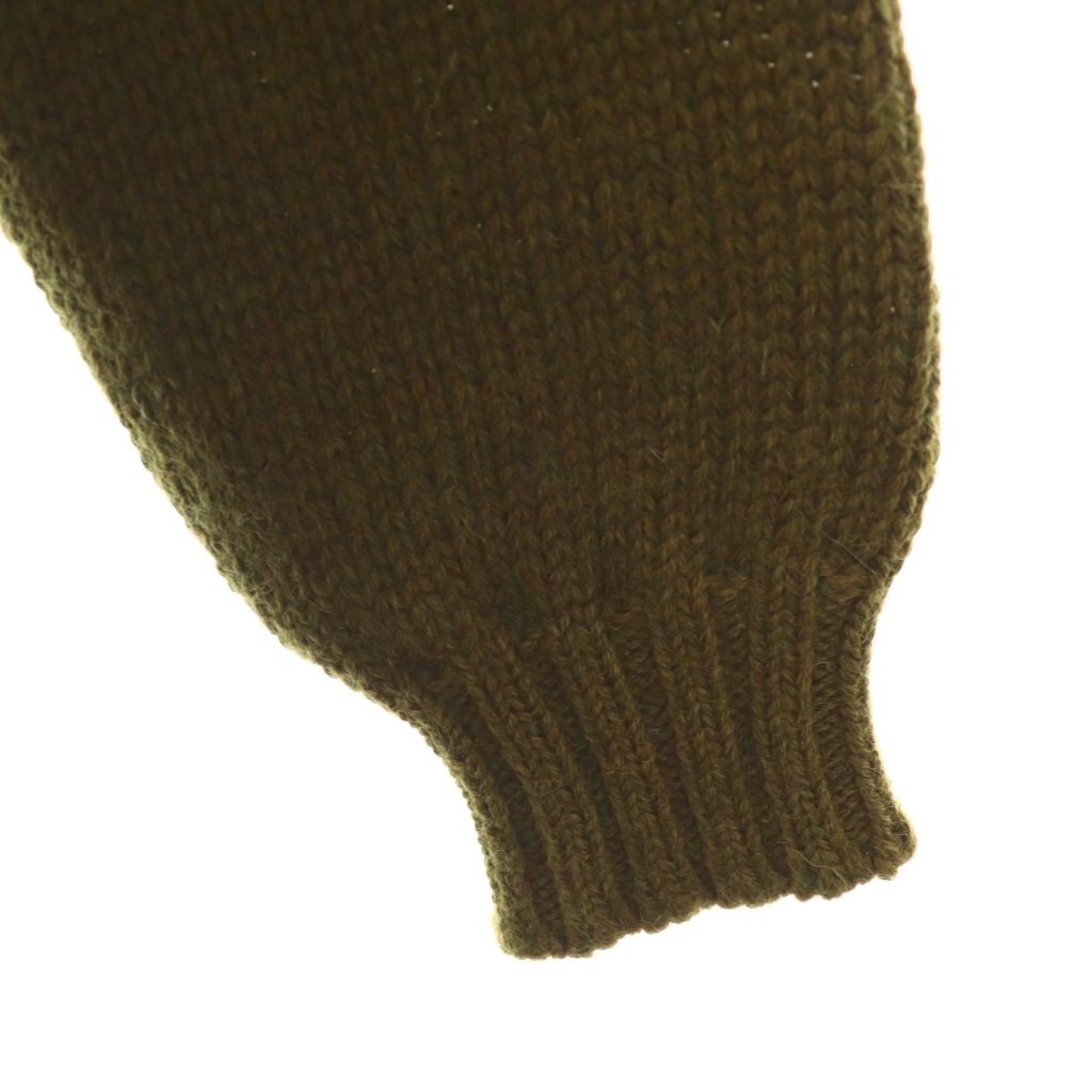 美品 マーガレットハウエル ウールニット ハイネック 裾スリット 近年 カーキ MARGARET HOWELL（マーガレットハウエル） MHL. BRITISH WOOL