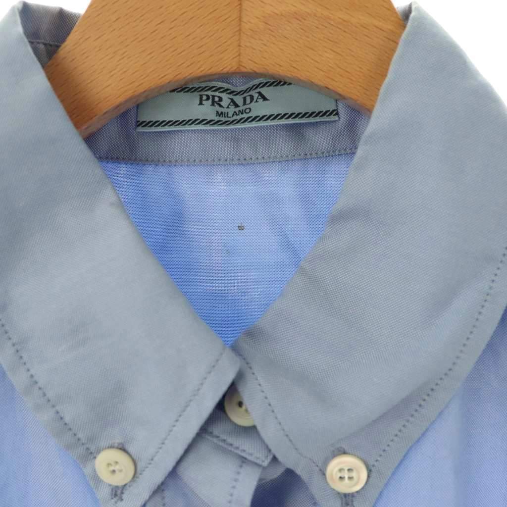 プラダ PRADA 23年 P459GR ロゴ刺繍 BD ハーフスリーブシャツ ボタン