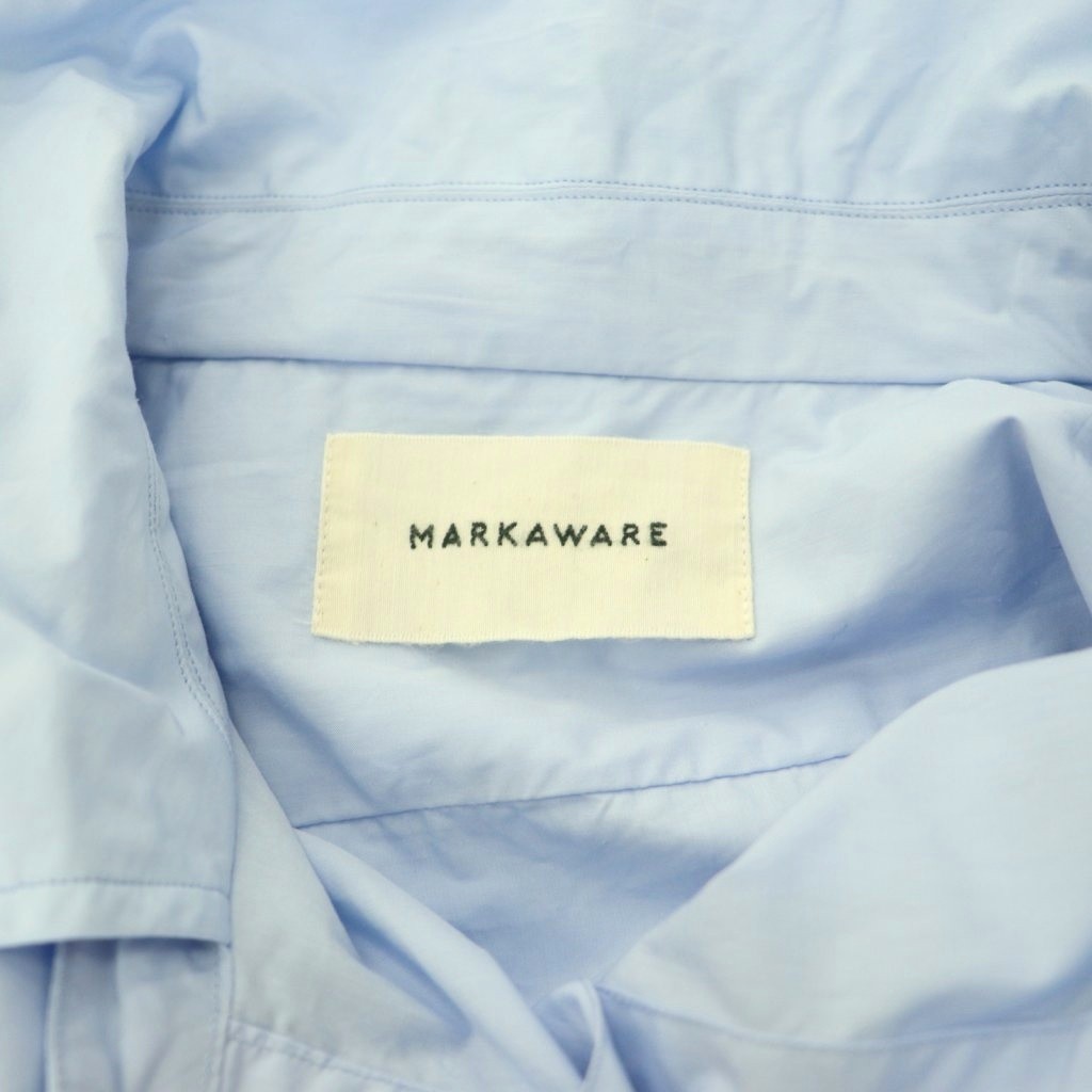 マーカウェア MARKA WARE MA COMFORT FIT SHIRTシャツ コットン 2 青  