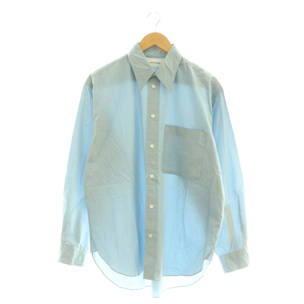 マーカウェア MARKA WARE ワーカーシャツ コットン 2 スモークブルー  