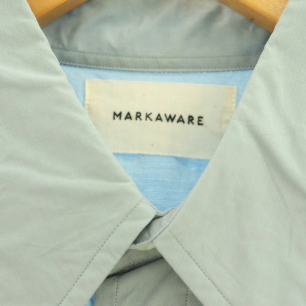 マーカウェア MARKA WARE ワーカーシャツ コットン 2 スモークブルー  
