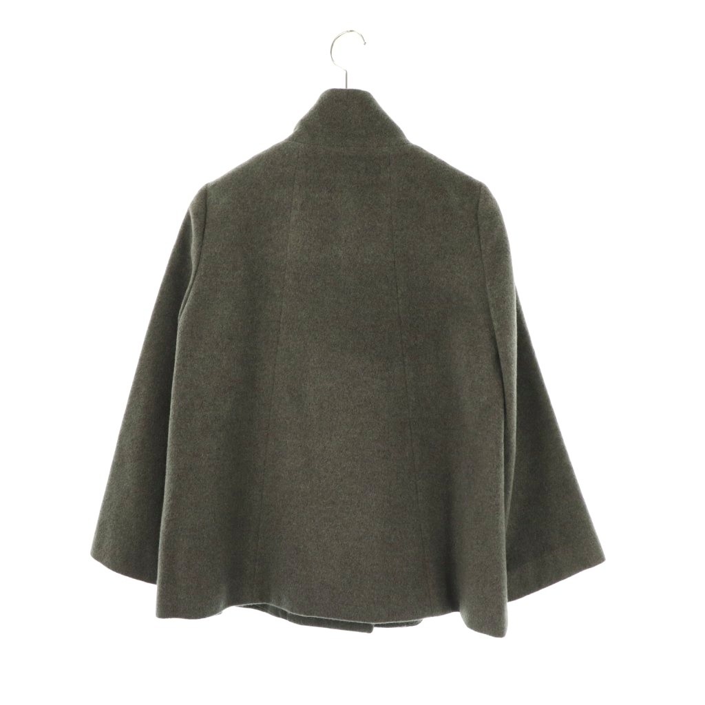 アナイANAYIアンゴラ混ショートコート38グレー 38 ANAYI アンゴラ混