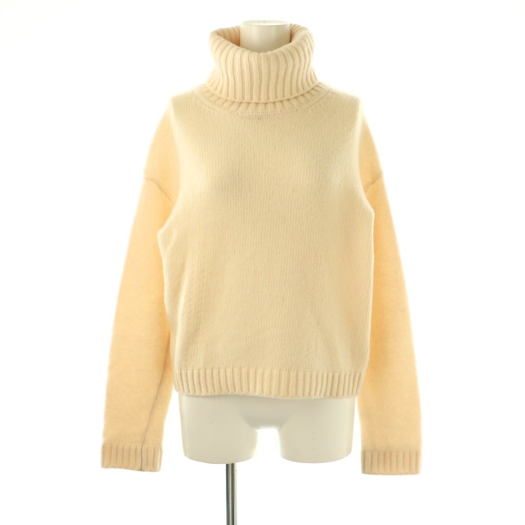美品　プラダ　PRADA カシミヤウールタートルネックニット 38 アイボリー プラダ PRADA カシミヤ混タートルネックニット セーター 長袖 38 オフ