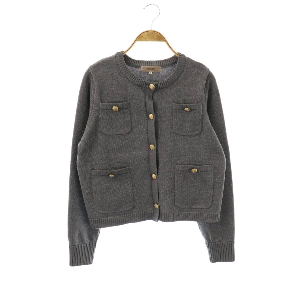 ジャスグリッティー JUSGLITTY 24SS キラキラニットジャケット ノー  