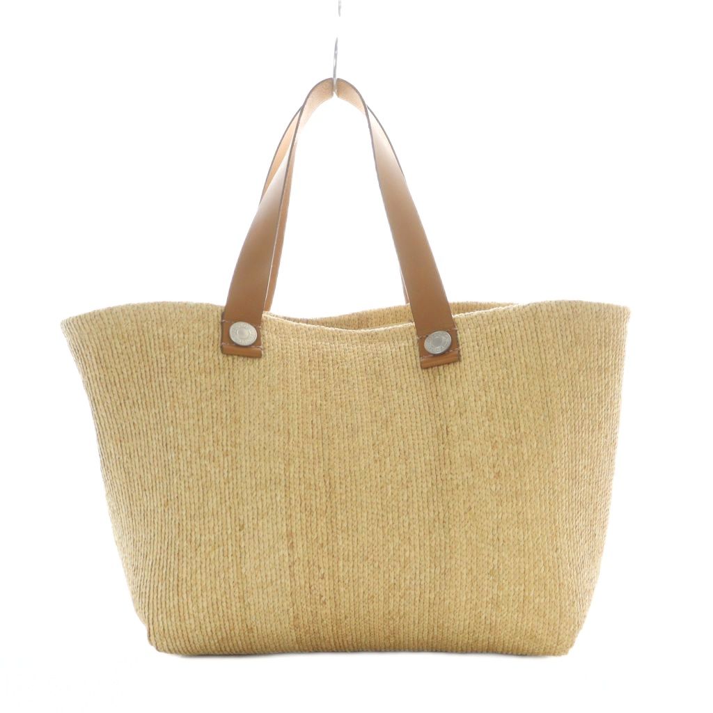 ラドロー ラフィア トートバッグ ラドロー ワイドレザートリム