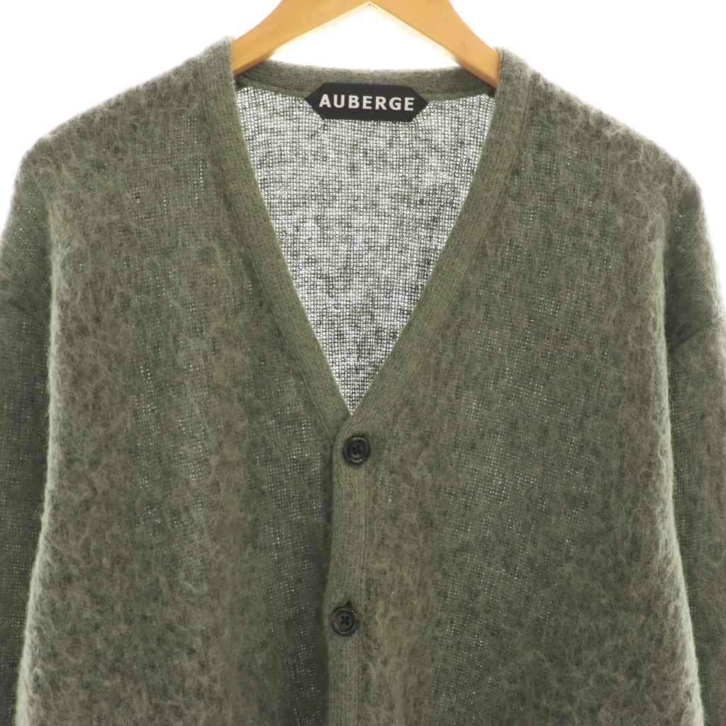 【値下げ】AUBERGE  アルパカ　カーディガン 44 値下げ】AUBERGE アルパカ カーディガン 44 アルパカカーディガン