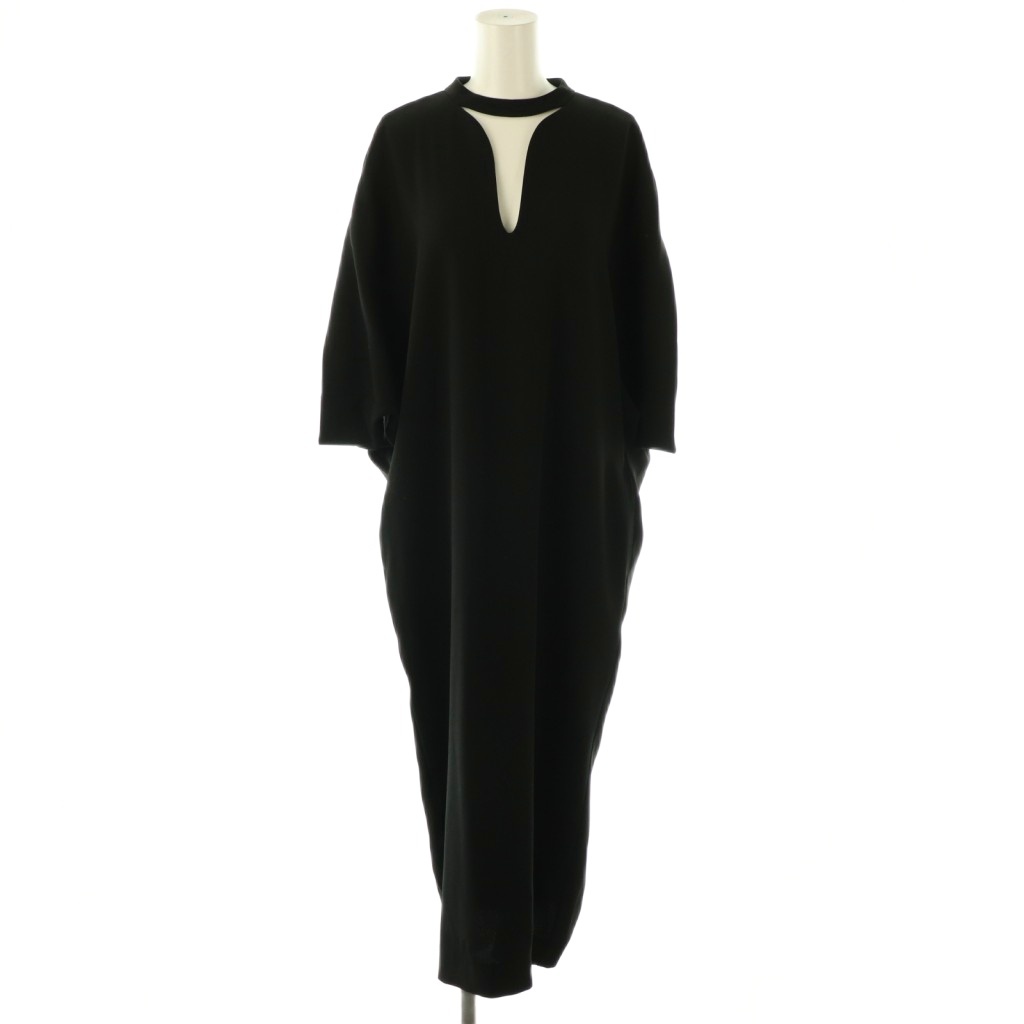 マメクロゴウチ Mame Kurogouchi 24SS Satin Emboridered Dress 