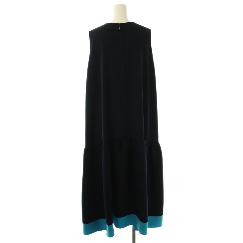 ヨーコチャン YOKO CHAN ヘムフレアドレス ワンピース バイカラー 38  