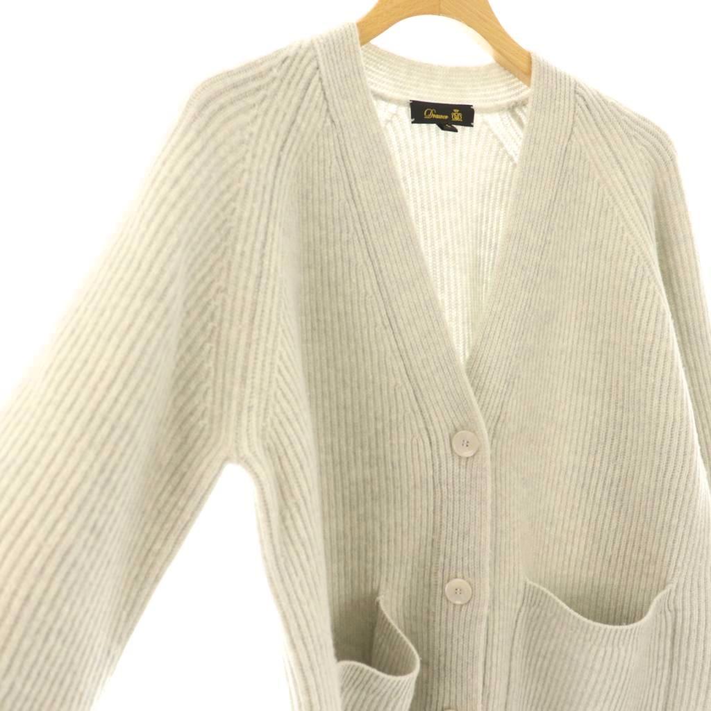 極美品】Drawer ドゥロワー 畦編み カシミヤ カーディガン ベージュ