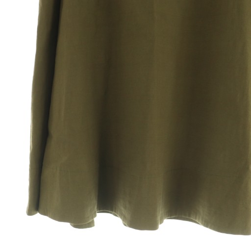マルニ　フレアースカート　38 マルニ MARNI フレアスカート ロング リネン混 ストレッチ 38 カーキ