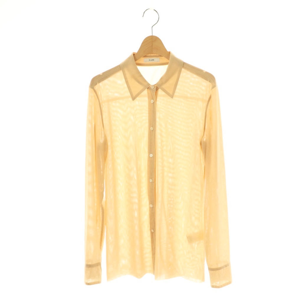 クラネ CLANE 25SS LAYERED SHEER SHIRTS シャツ ブラウス 長袖 前開き  