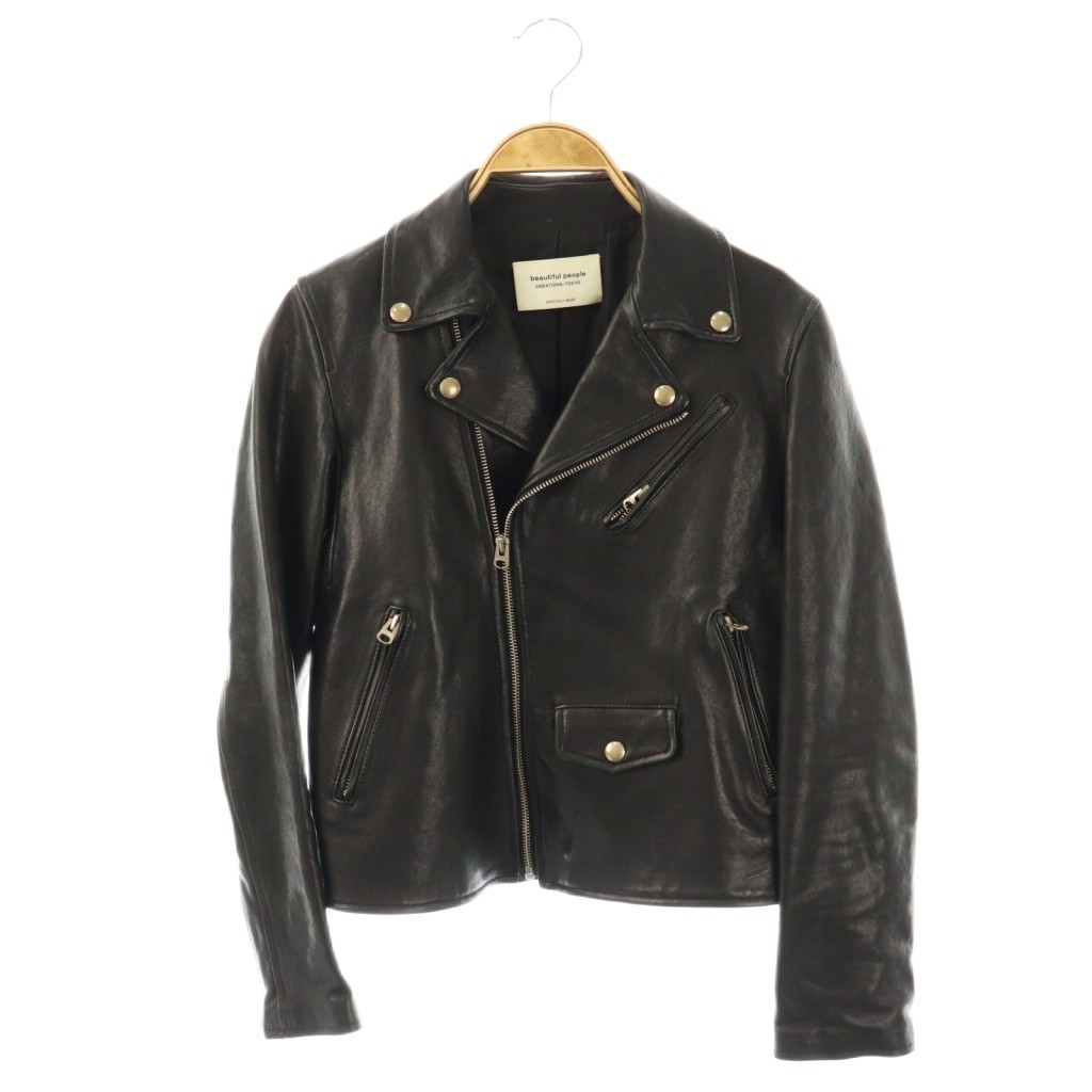 beautiful people ブラック ライダースジャケット 130 ビューティフル