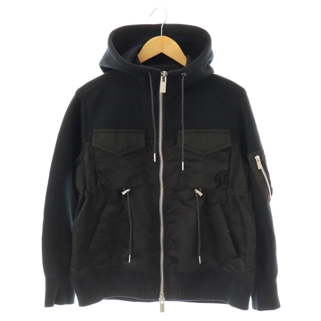 サカイ sacai MA-1ドッキングパーカー ジャケット ジップアップ 1