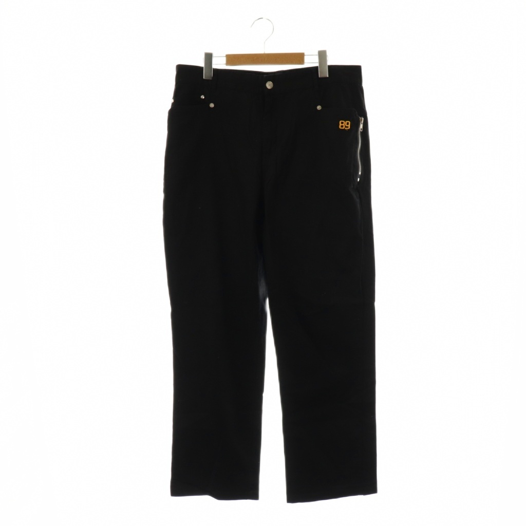 パーリーゲイツ シンチバック コットンパンツ サイズ 7 ブラック パーリーゲイツ シンチバック コットンパンツ サイズ 7 ブラック