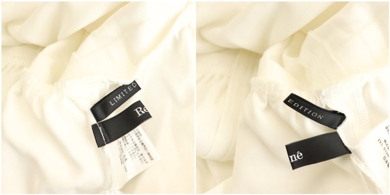 ルネ Rene 25年 リボン チュニックブラウス プルオーバー 36 ホワイト