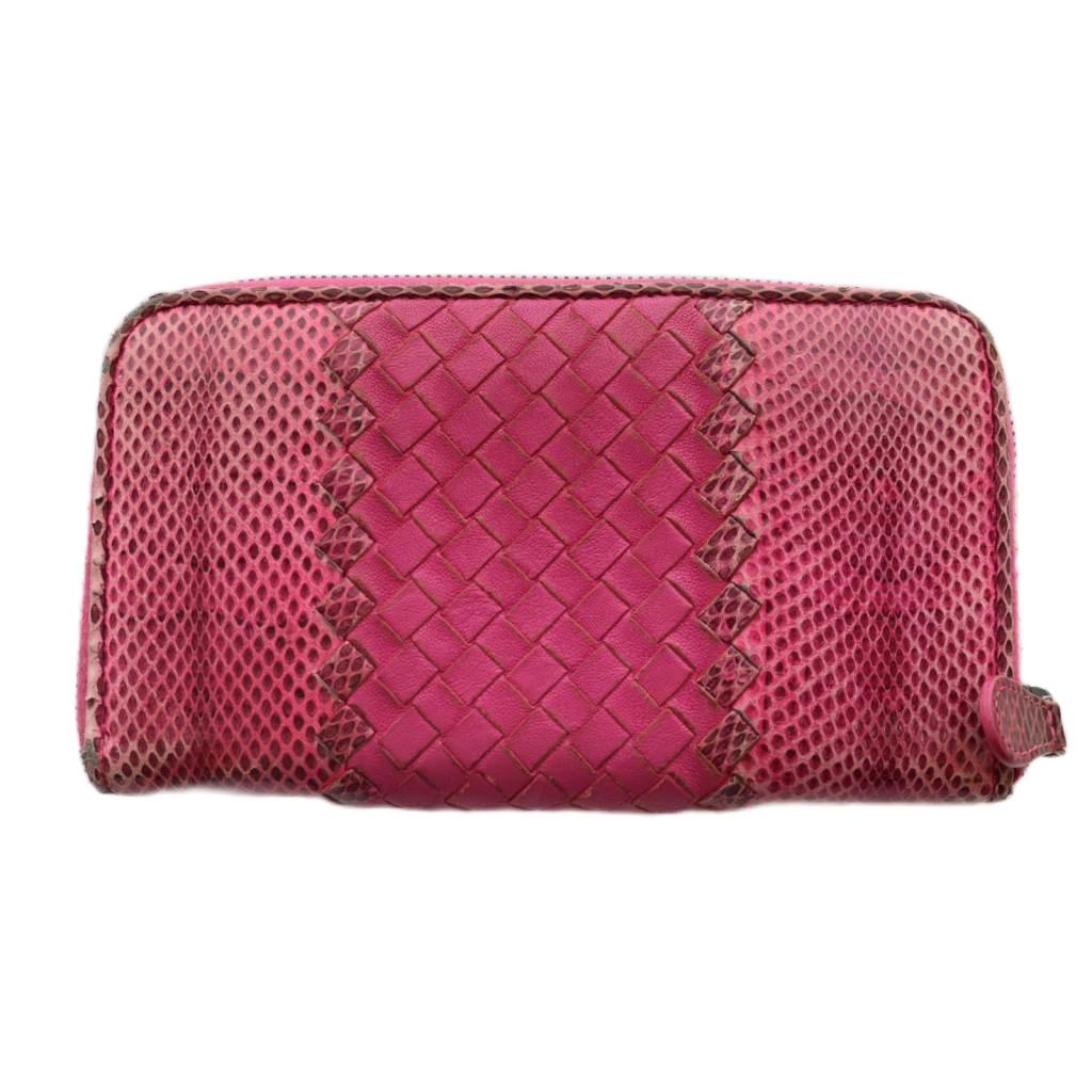ボッテガヴェネタ✨フラップ　長財布　マキシイントレ　バイカラー　ピンク　RFID ボッテガヴェネタ BOTTEGA VENETA BOTTEGA VENETA 二つ折り財布 742698