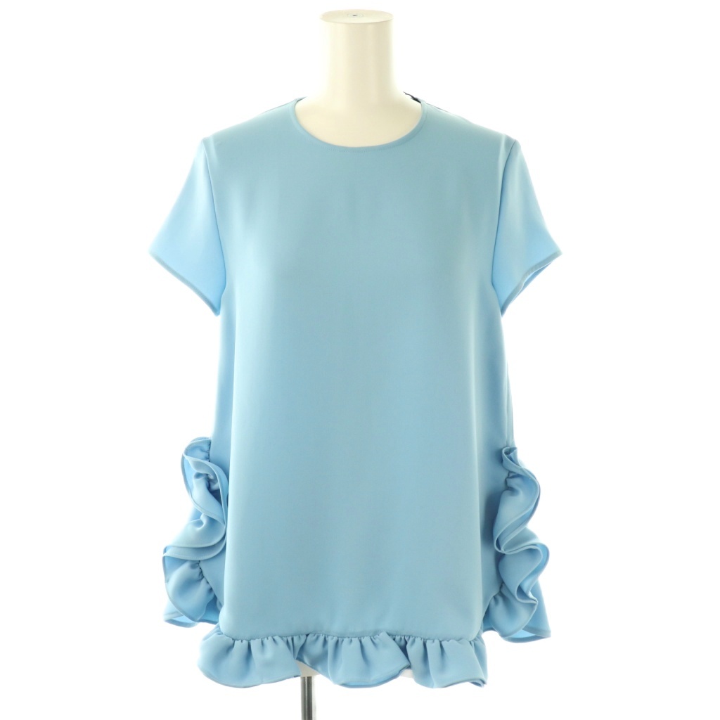 ヨーコチャン YOKO CHAN 23年製 ハーフスリーブフロントフリルブラウス