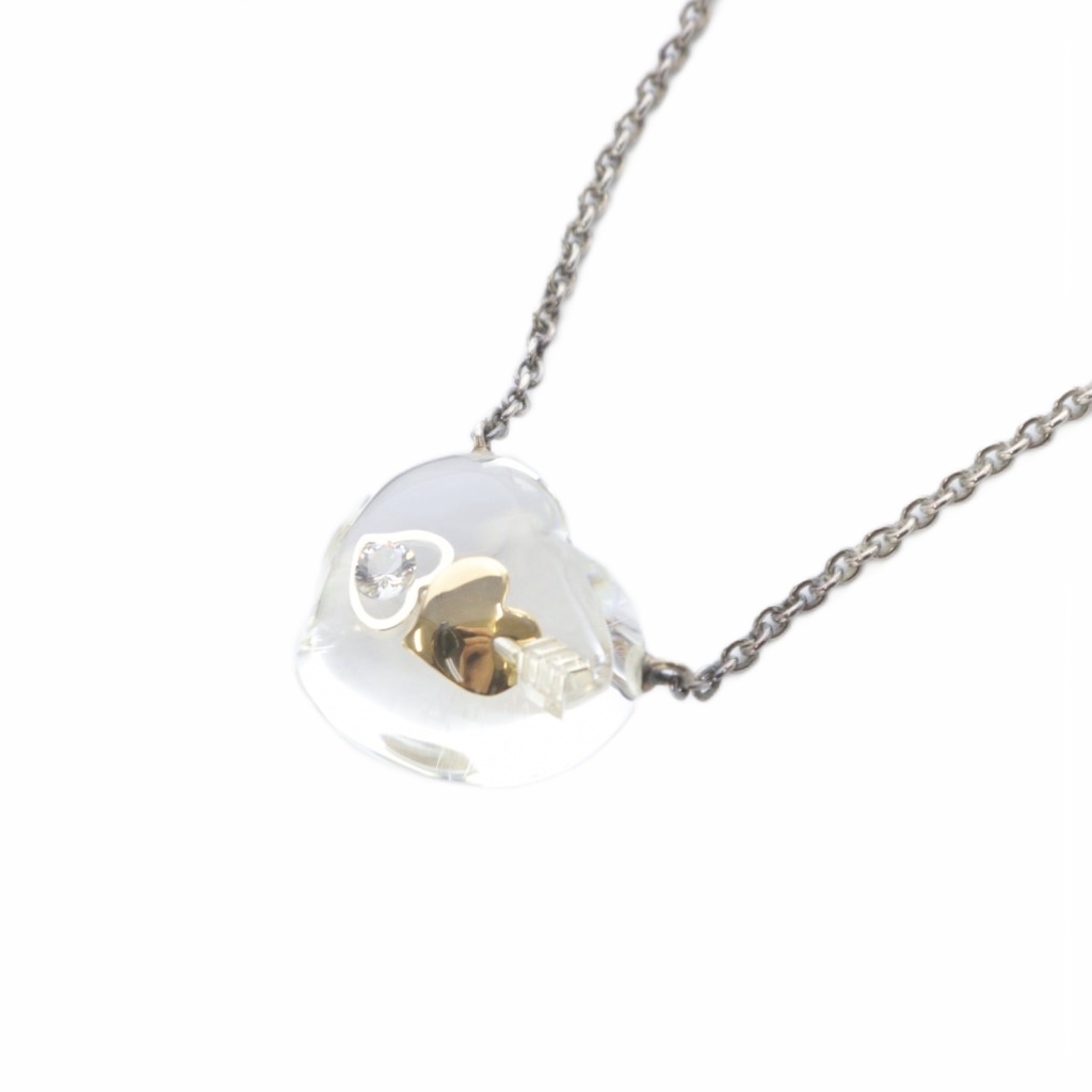 スタージュエリー STAR JEWELRY クリアハート アクリルネックレス 