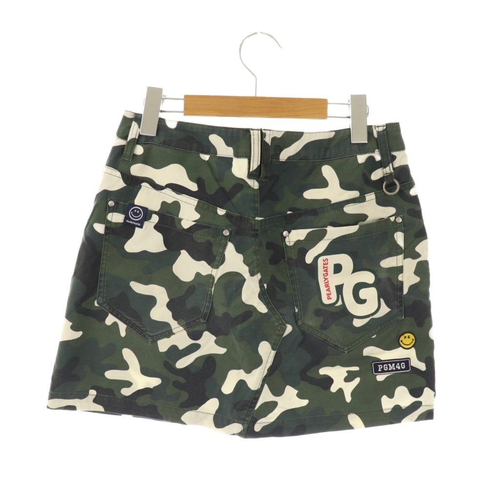 PEARLY GATES ゴルフウェアカモフラ柄スカート PEARLY GATES パーリーゲイツ スカート カモフラ グレー系 0 中古