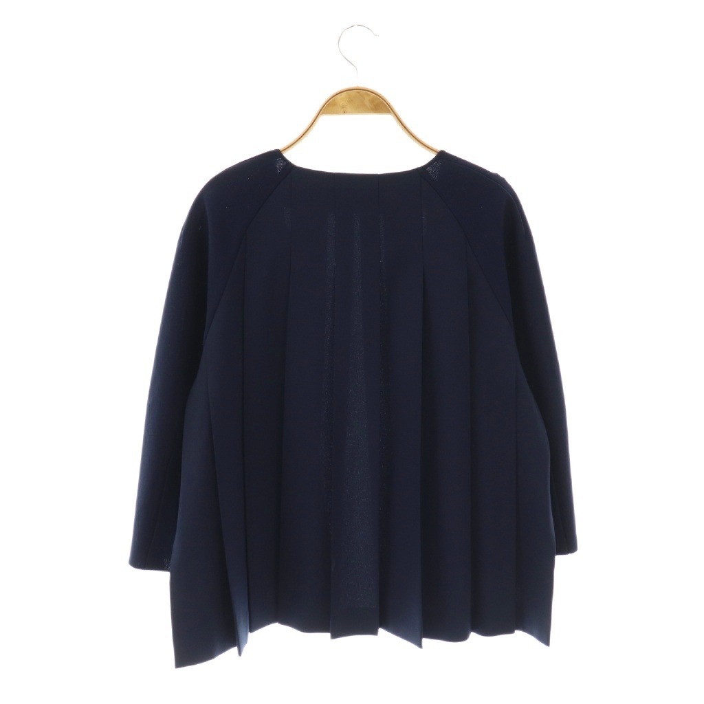 アドーア ADORE プリーツドッキングニットジャケット ノーカラー 38