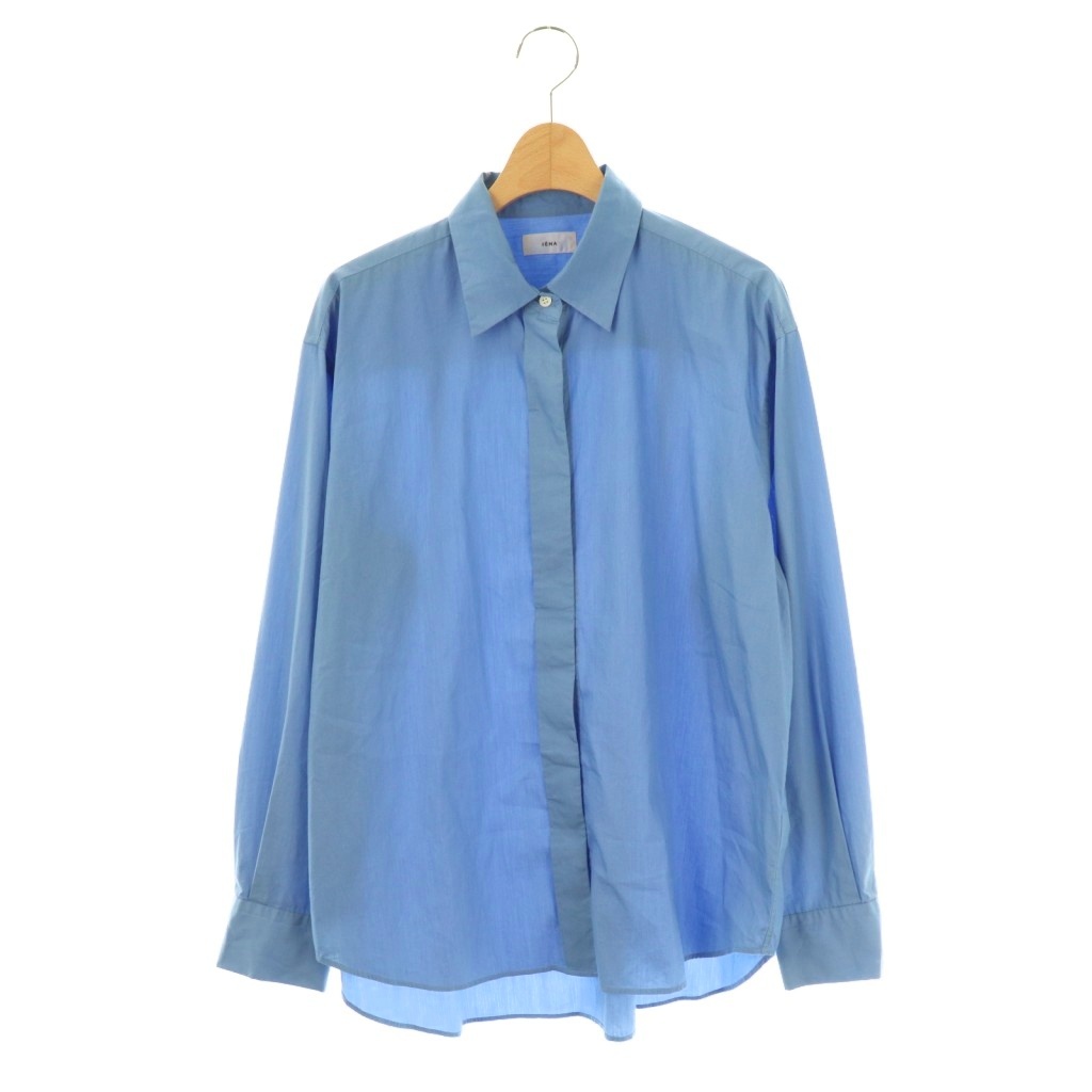 IENA SOMELOS fly frontシャツ ブルー36 | ヤマダウェブコム