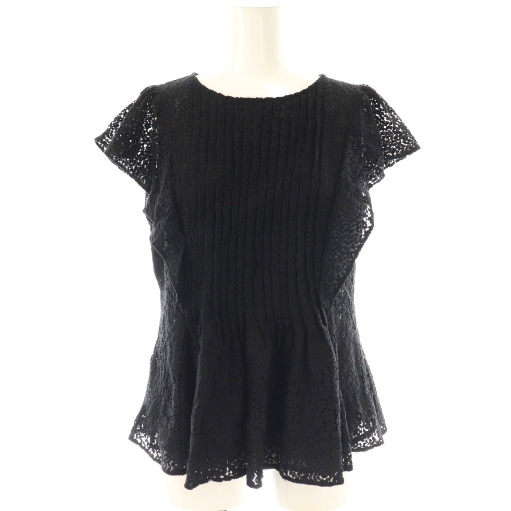 JUSGLITTY レースチュニック　ブラウス　新品 ジャスグリッティー JUSGLITTY 25SS レースチュニックブラウス 1 黒