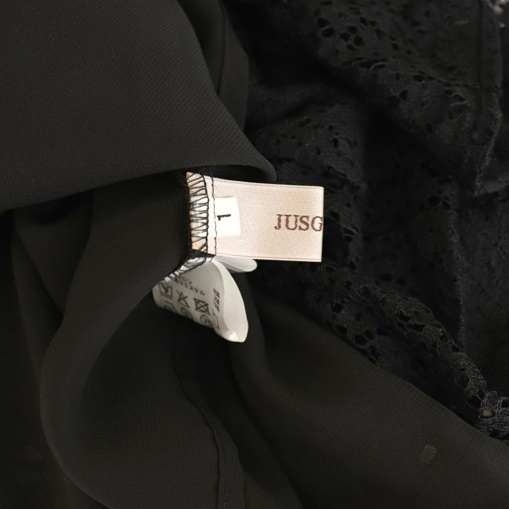 ジャスグリッティー JUSGLITTY 25SS レースチュニックブラウス 1 黒