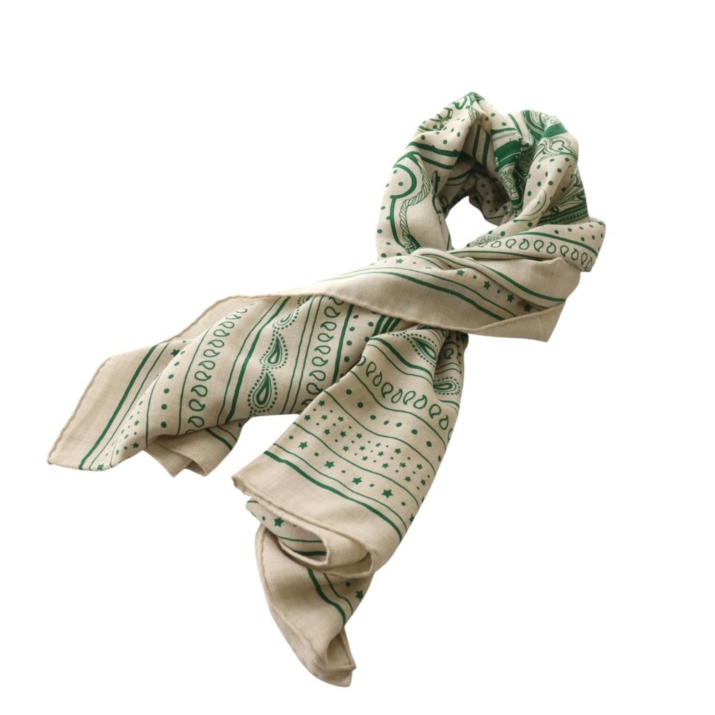 エルメス HERMES カレジェアン SPRINGS BANDANA スカーフ ストール 緑