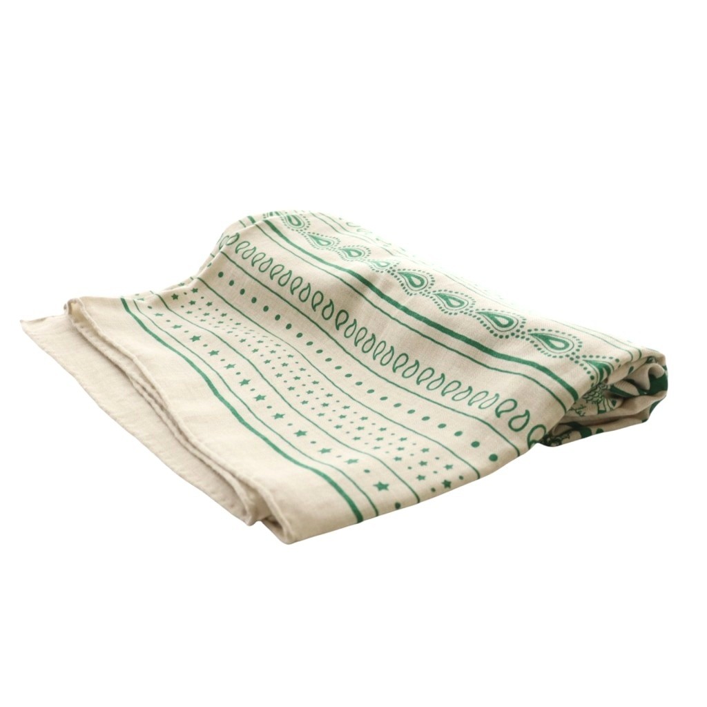 HERMES 花柄スカーフ ベージュ/グリーン HERMES エルメス スカーフ カレ90 『FLOWER POWER(フラワーパワー