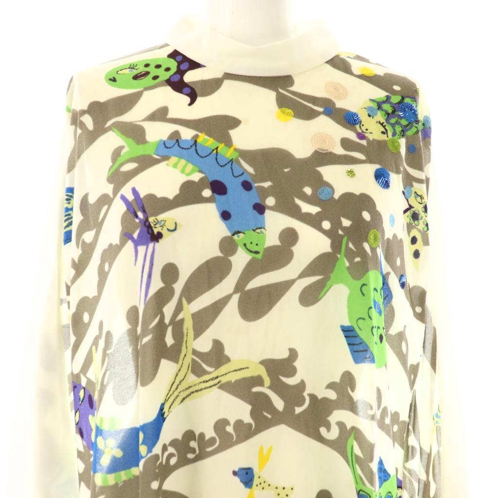 【専用】TOKUKO 1er VOL　トクコ　チュニック　お魚　アップリケ　刺繍 トクコプルミエヴォル TOKUKO 1er VOL 魚プリント チュール チュニック