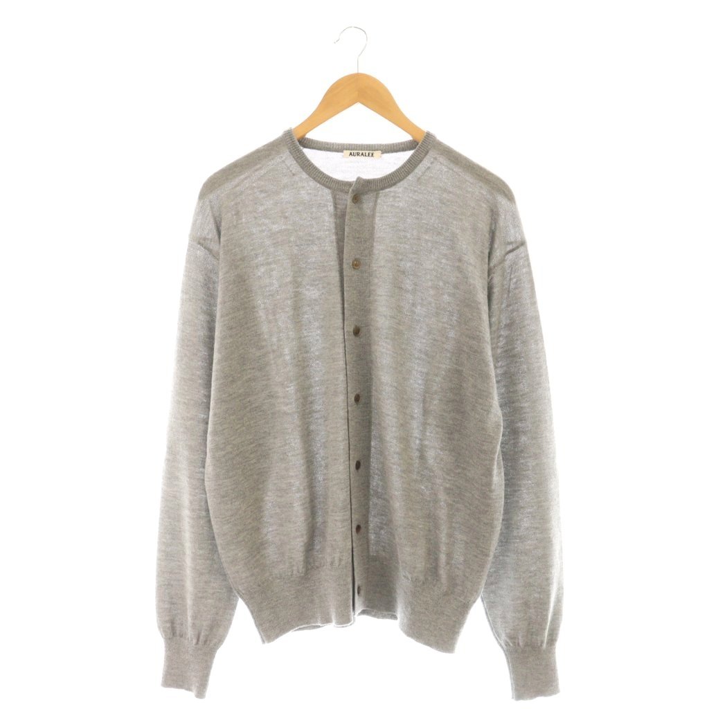 オーラリー AURALEE HARD TWIST CASHMERE KNIT CARDIGAN ニット