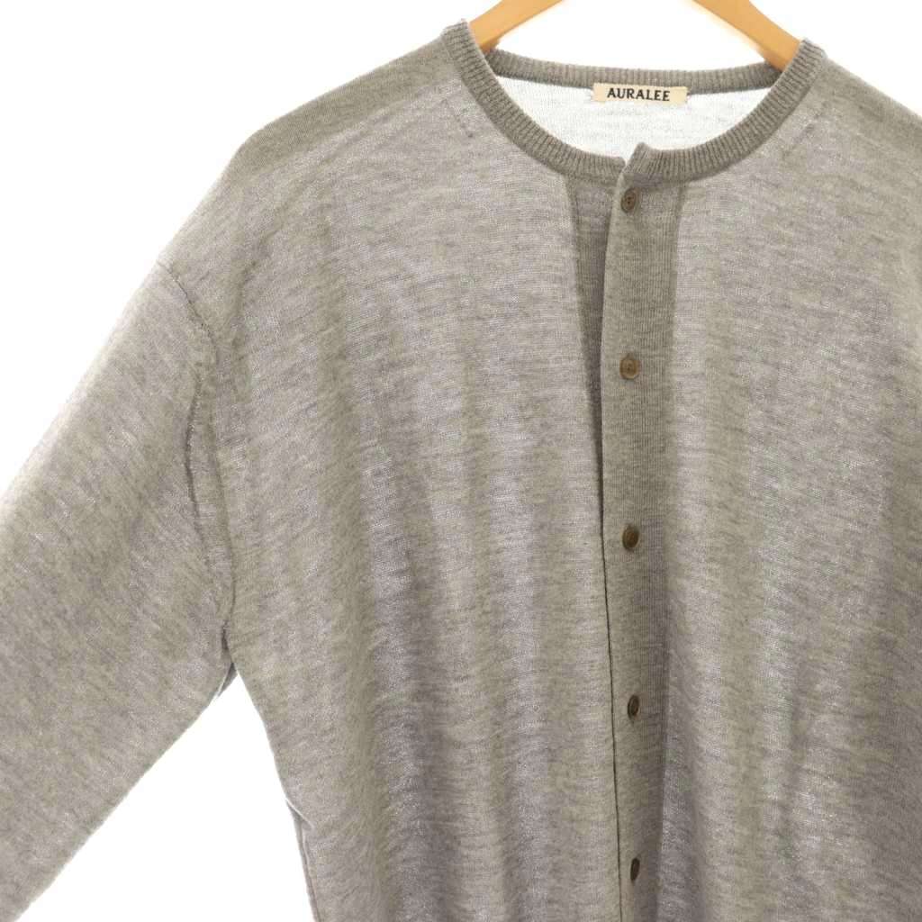 オーラリー AURALEE HARD TWIST CASHMERE KNIT CARDIGAN ニット