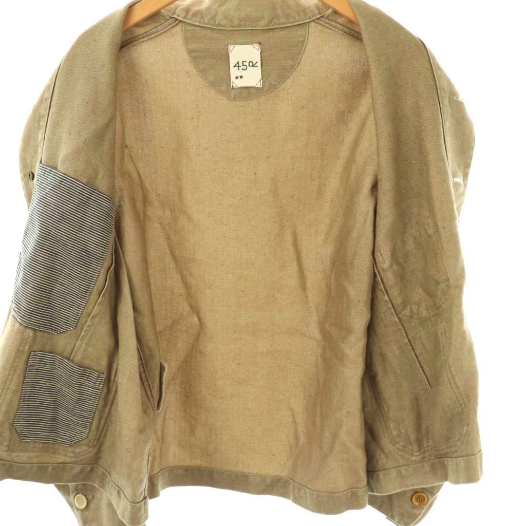 ４５ｒ　リネンヘリンボンのベレー 新品未使用　サンドベージュＭ 45r リネンヘリンボンのベレー 新品未使用 サンドベージュM 【公式