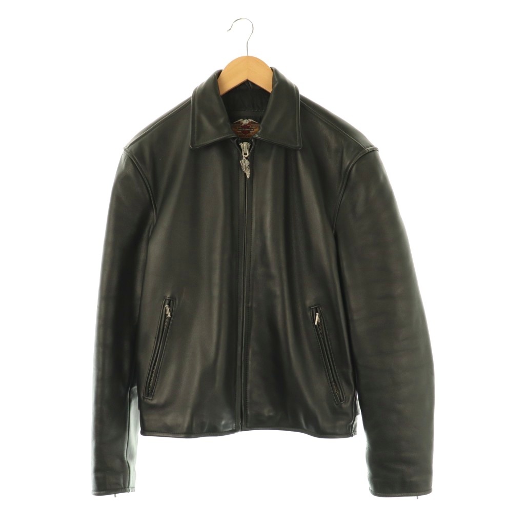 ハーレーダビッドソン HARLEY DAVIDSON 襟付き レザー シングル 