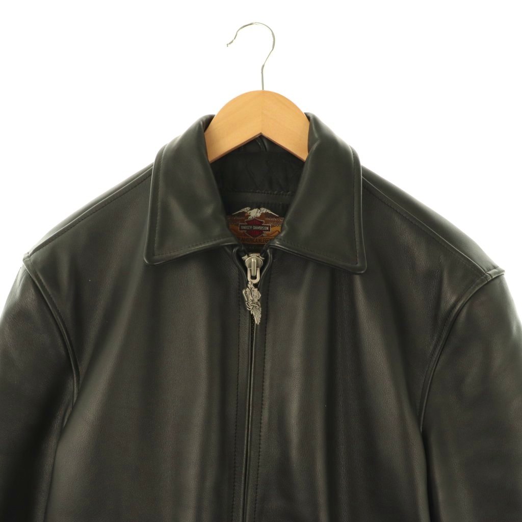 ハーレーダビッドソン HARLEY DAVIDSON 襟付き レザー シングル 