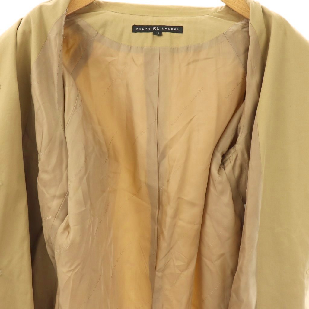 ラルフローレン RALPH LAUREN スプリングコート ロング 11 ベージュ /DF ■OS レディース