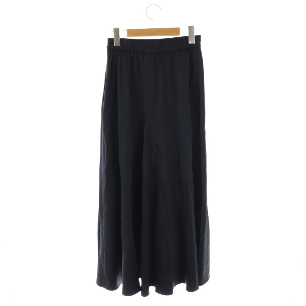 エブール ebure 24AW フレアスカート ロング 36 ネイビー /DO □OS