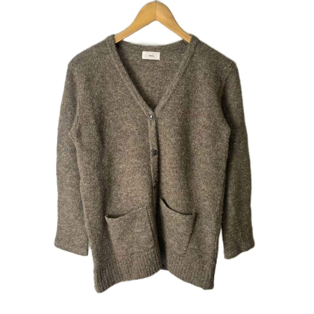イエナ IENA EYESラメポケット付きカーディガン  ニットカーディガン カーディガン ブラウン■SH レディース