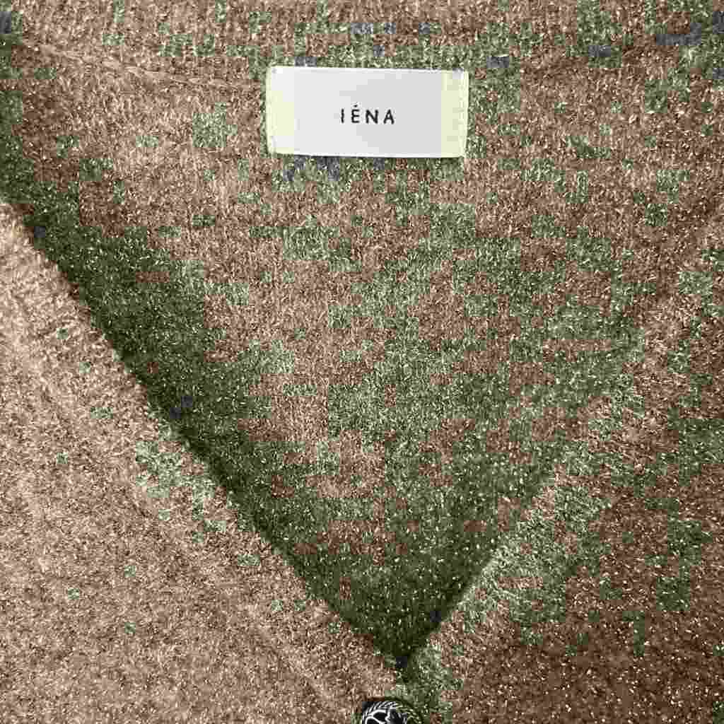 イエナ IENA EYESラメポケット付きカーディガン  ニットカーディガン カーディガン ブラウン■SH レディース