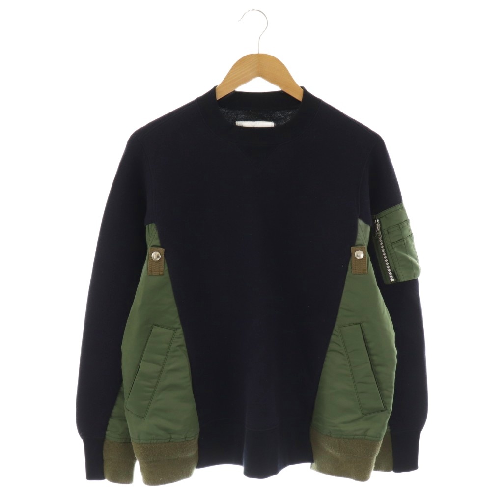 サカイ sacai SCM-032 Sponge Sweat×MA-1 Pullover スウェット 