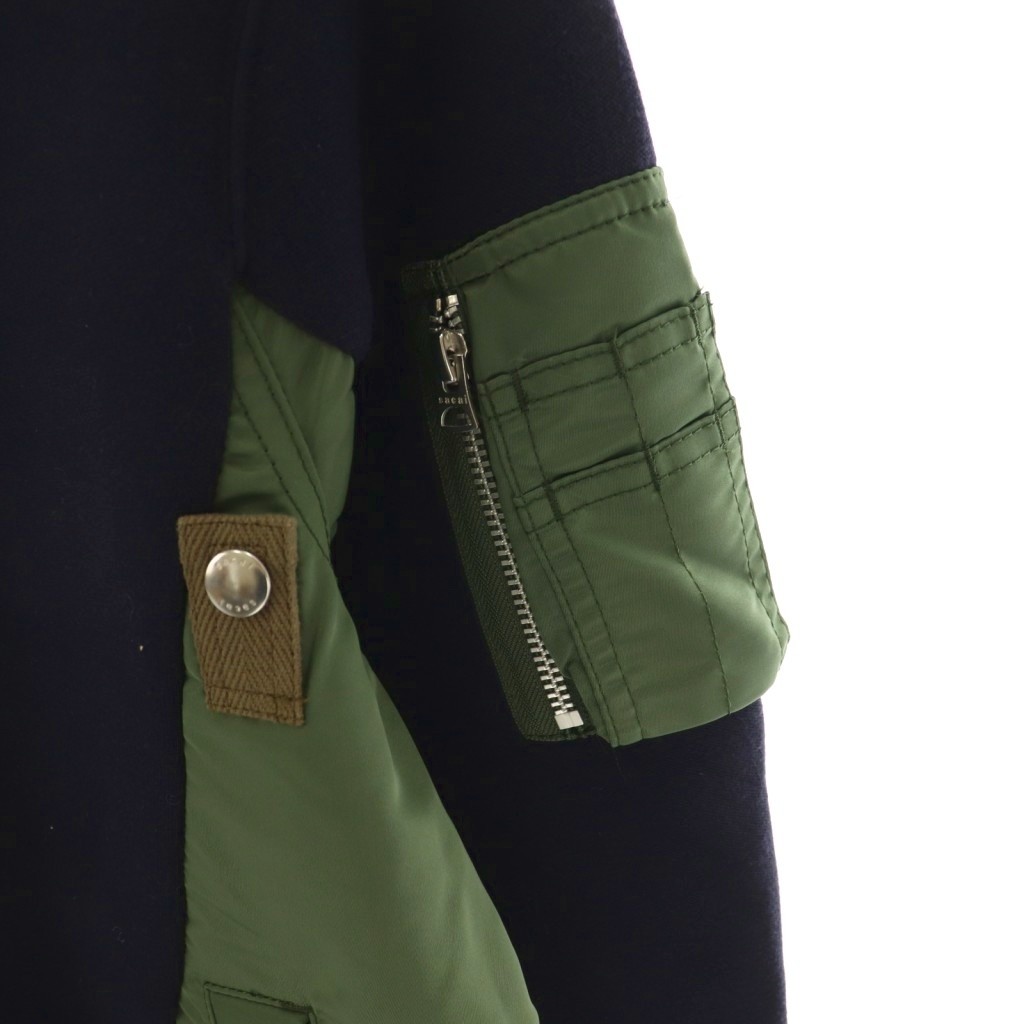 サカイ sacai SCM-032 Sponge Sweat×MA-1 Pullover スウェット 