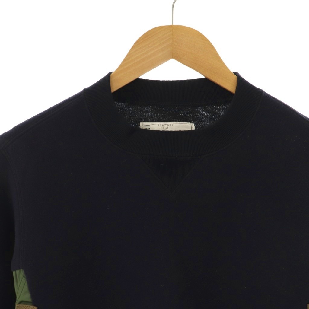 サカイ sacai SCM-032 Sponge Sweat×MA-1 Pullover スウェット 
