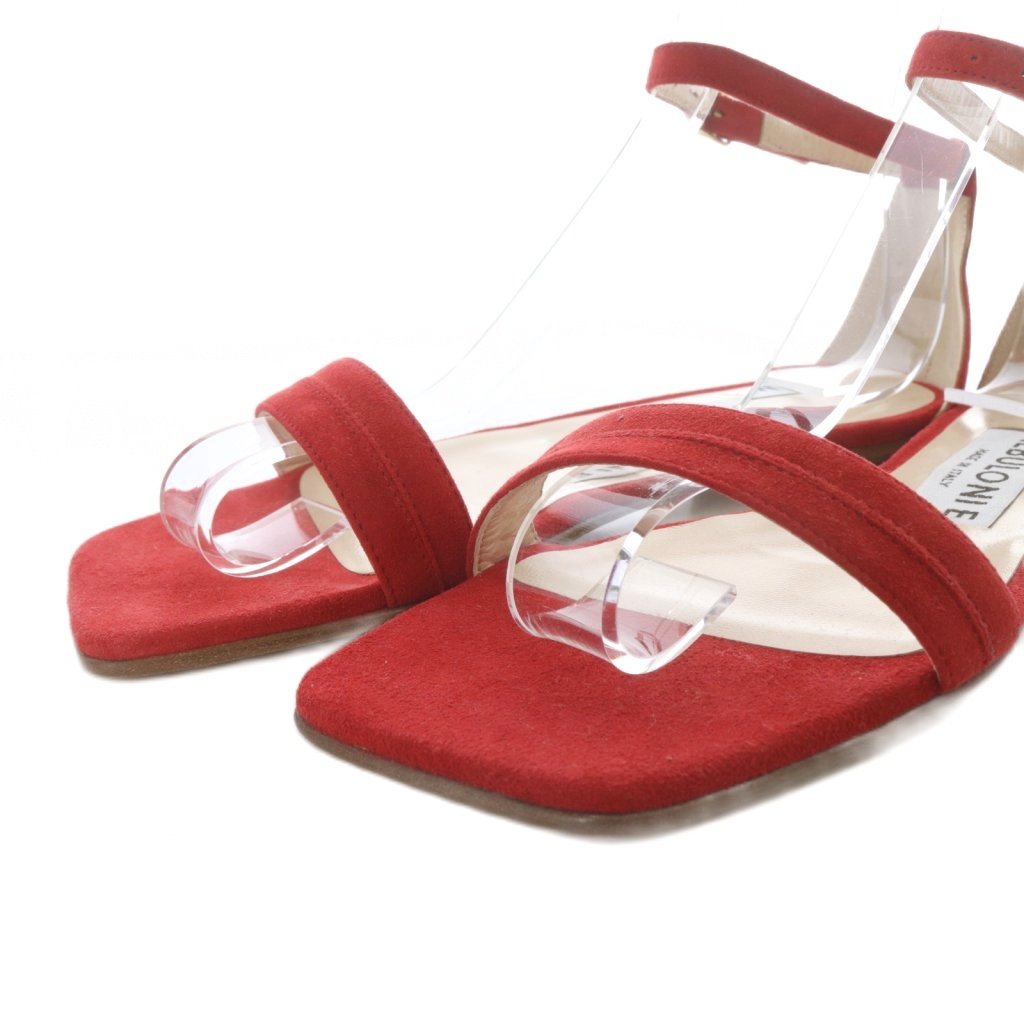 NEBULONI E. / サンダル/36/RED 未使用品 ネブローニ Nebuloni BEAMS 別注 ストラップ フラット