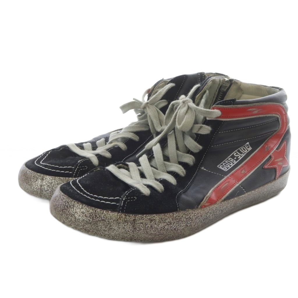 ゴールデングース GOLDEN GOOSE SLIDE ハイカットスニーカー 41 黒