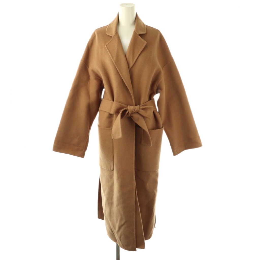ザラ ZARA ウールベルテッドロングコート チェスター アウター S 