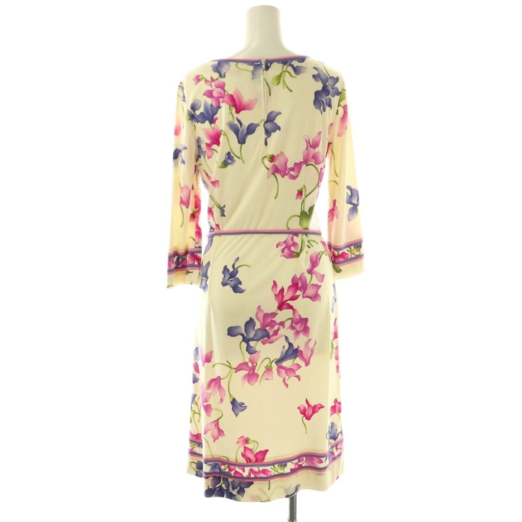 LEONARD FASHION 花柄七分袖ロングワンピース 42 LEONARD - 極美品